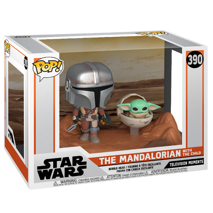 POP figure Star Wars Mandalorian - The Child and Mandalorian-1