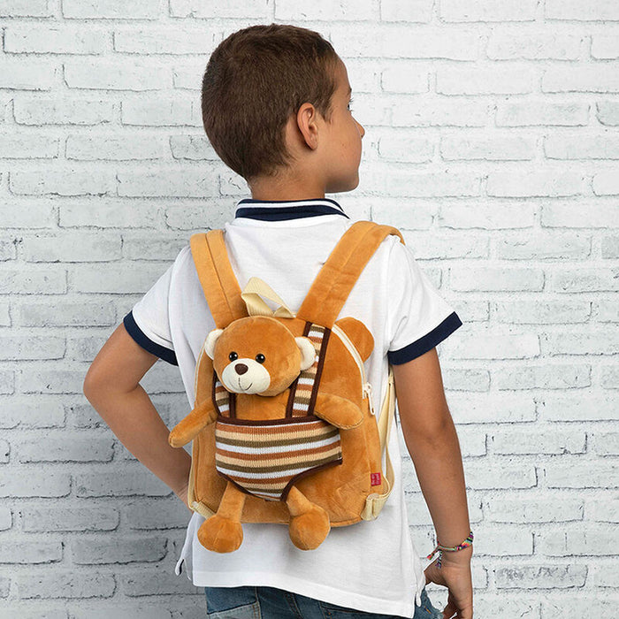Benji Bear reversible backpack with plush toy 25cm-3