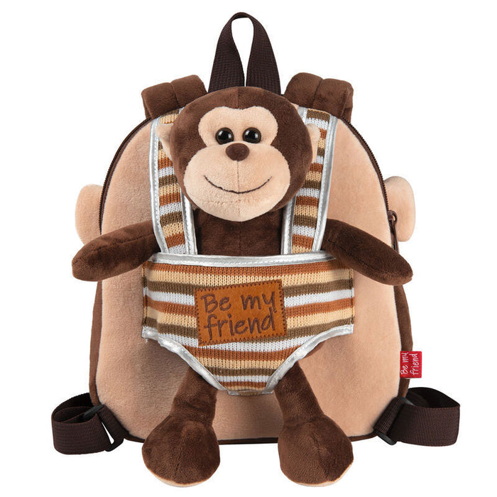 Max Monkey reversible backpack with plush toy 25cm-4