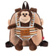 Max Monkey reversible backpack with plush toy 25cm-4