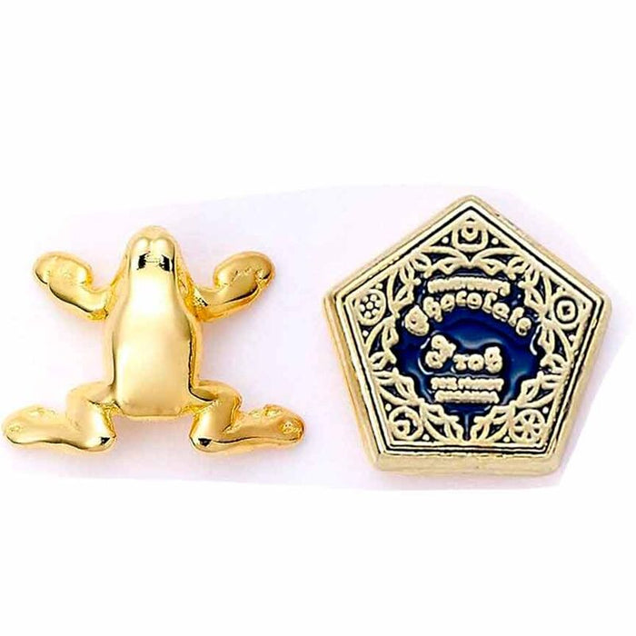 Harry Potter Chocolate Frog gold plated stud earrings-1