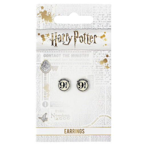 Harry Potter Platform 9 3/4 silver plated stud earrings-1