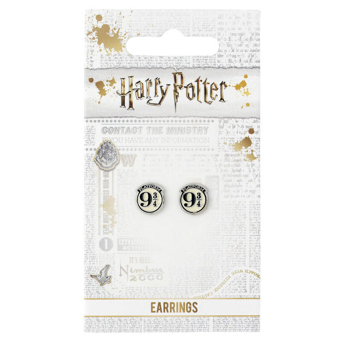 Harry Potter Platform 9 3/4 silver plated stud earrings-1
