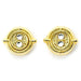 Harry Potter Time Turner gold plated stud earrings-5