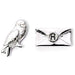 Harry Potter Hedwig and Letter silver plated stud earrings-3