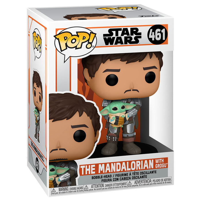 POP figure Star Wars Mandalorian Mando Holding Child-2