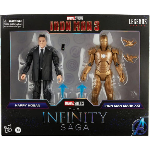 Marvel The Infinity Saga Iron Man 3 Happy Hogan and Iron Man Mark XXI set 2 figures 15cm-0