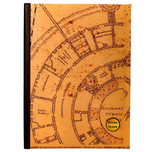 Harry Potter Marauders Map notebook with light-1