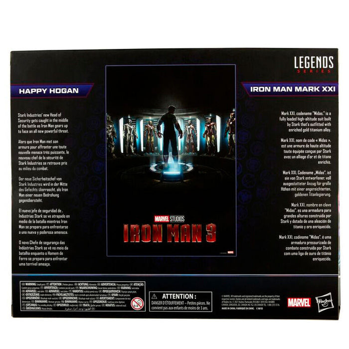 Marvel The Infinity Saga Iron Man 3 Happy Hogan and Iron Man Mark XXI set 2 figures 15cm-6