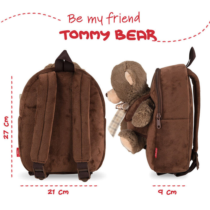 Bear Tommy backpack with plush toy 26cm-4