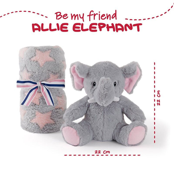 Allie Elephant Soft blanket + plush toy 22cm-2