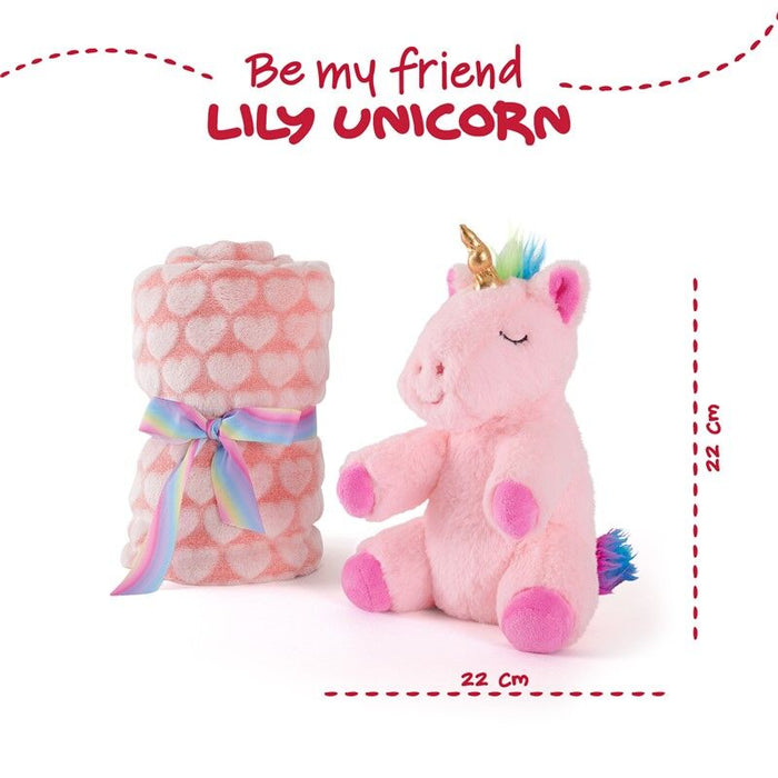 Lily Unicorn Soft blanket + plush toy 22cm-2