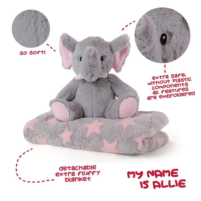 Allie Elephant Soft blanket + plush toy 22cm-3