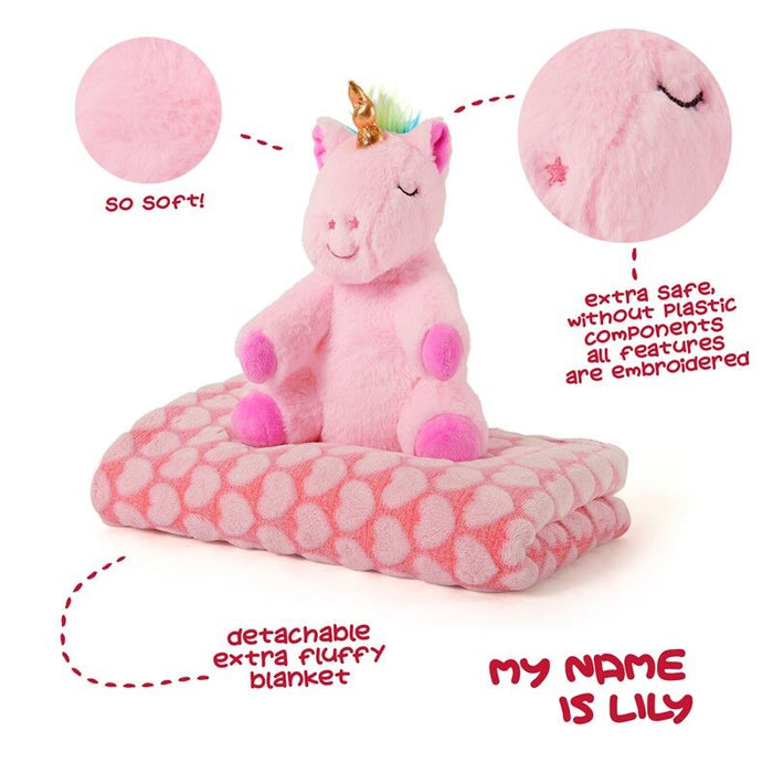 Lily Unicorn Soft blanket + plush toy 22cm-3