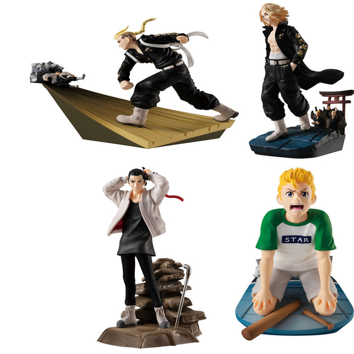Toman Heroic Scenes Tokyo Revengers Series Petitrama pack 4 figures 8cm-1