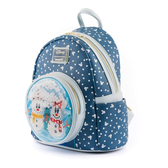 Loungefly Disney Snowman Mickey Minnie backpack  26cm-2