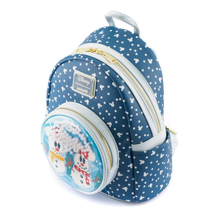 Loungefly Disney Snowman Mickey Minnie backpack  26cm-3