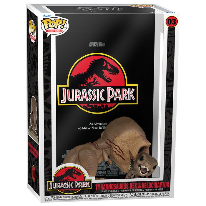 POP figure Movie Poster Jurassic Park Tyrannosaurus Rex and Velociraptor-2