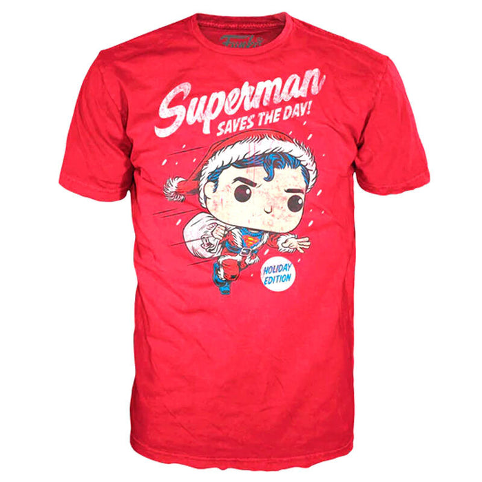 Set figure POP & Tee Back DC Comics Superman Exclusive Flocked-3