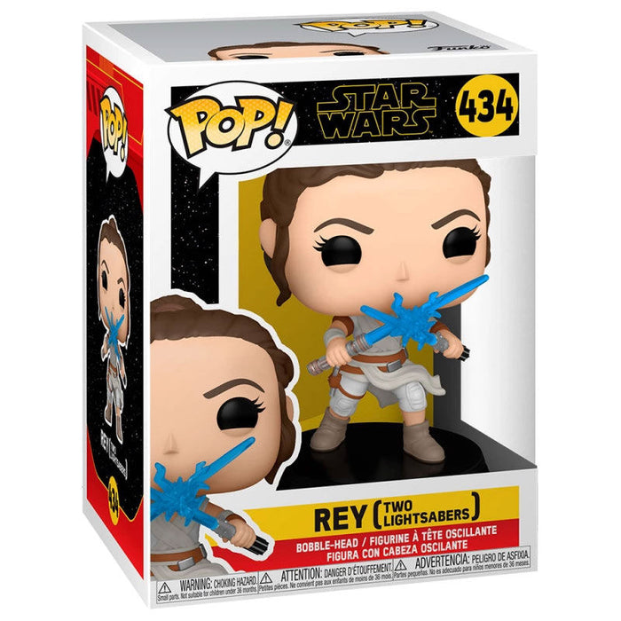 POP figure Star Wars The Rise of Skywalker Rey with Light Sabers-1