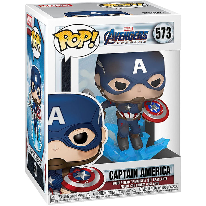 POP figure Marvel Avengers Endgame Captain America with Broken Shield & Mjolnir-1