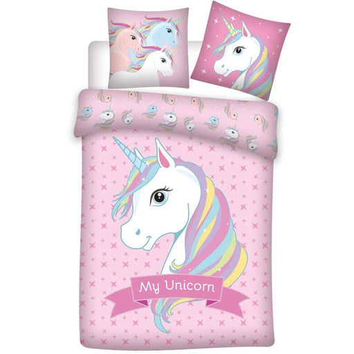 Unicorn microfibre duvet cover bed 90cm-1