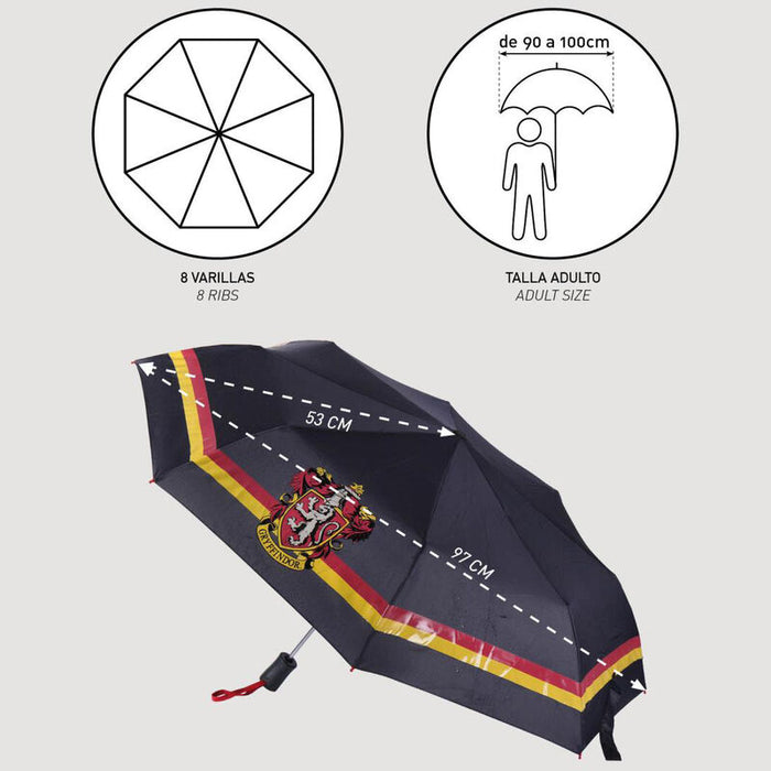 Harry Potter Griffindor atutomatic folding umbrella 53cm-5