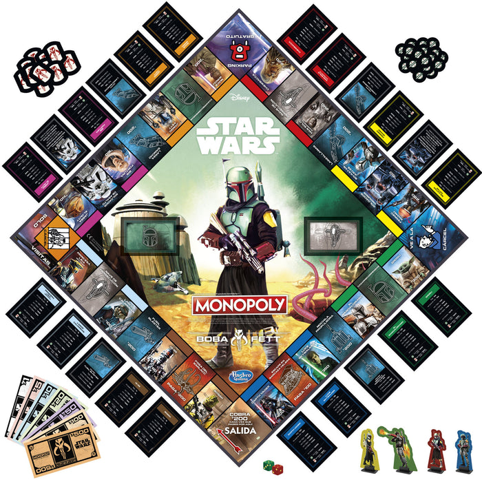 Spanish Star Wars Boba Fett Monopoly game-2