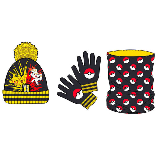 Pokemon snood, hat and gloves set-0