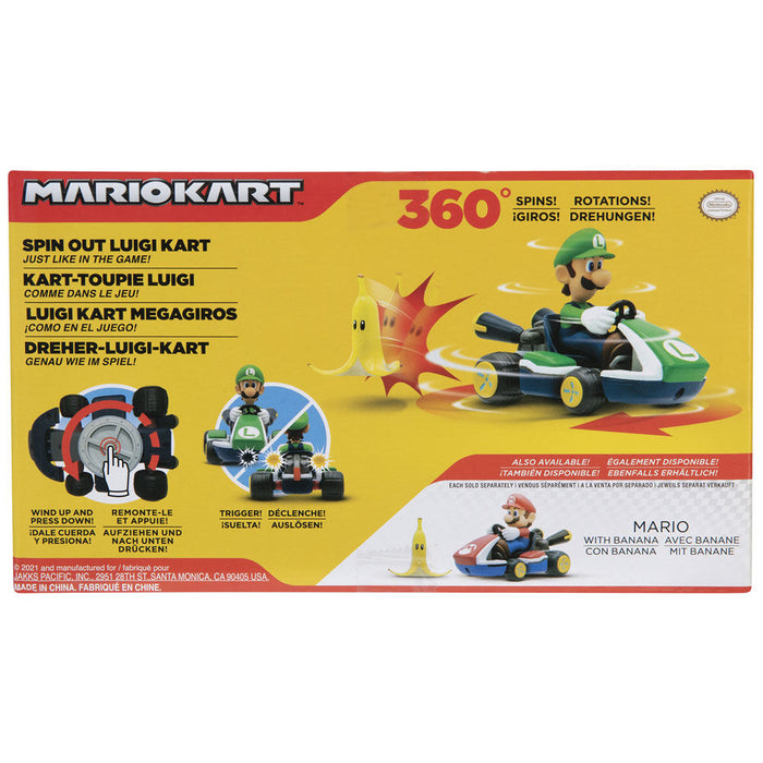 Mario Kart spinout Luigi Kart figure 6cm-3