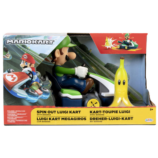 Mario Kart spinout Luigi Kart figure 6cm-0