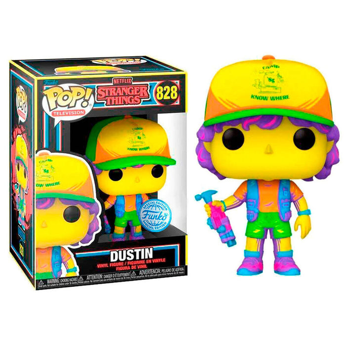 POP figure Stranger Things Dustin in Beef Black Light Exclusive-1