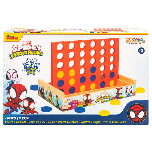 Marvel Spidey Four in a Row wooden game-1