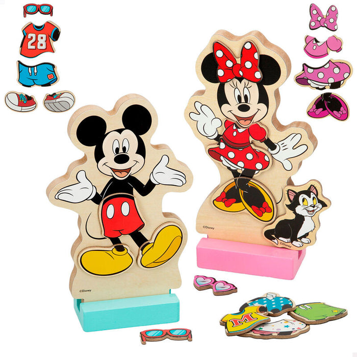 Disney Minnie dresses wooden magnetic set-2