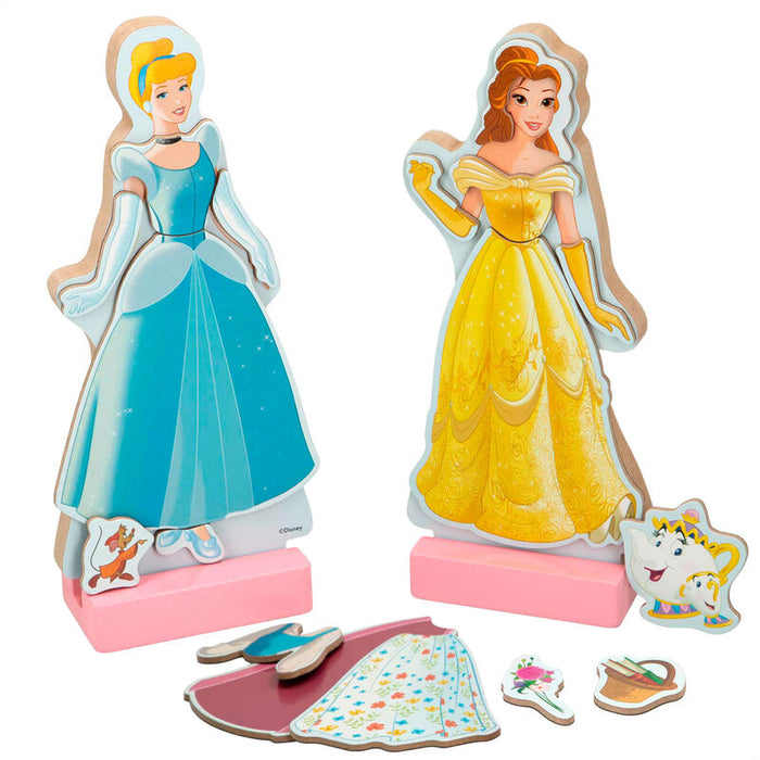 Disney Princess dresses wooden magnetic set-2