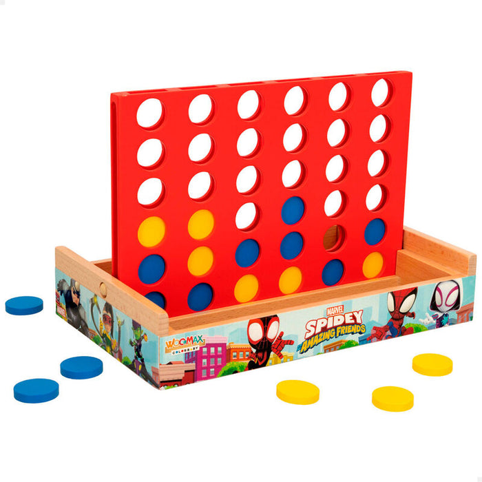 Marvel Spidey Four in a Row wooden game-2