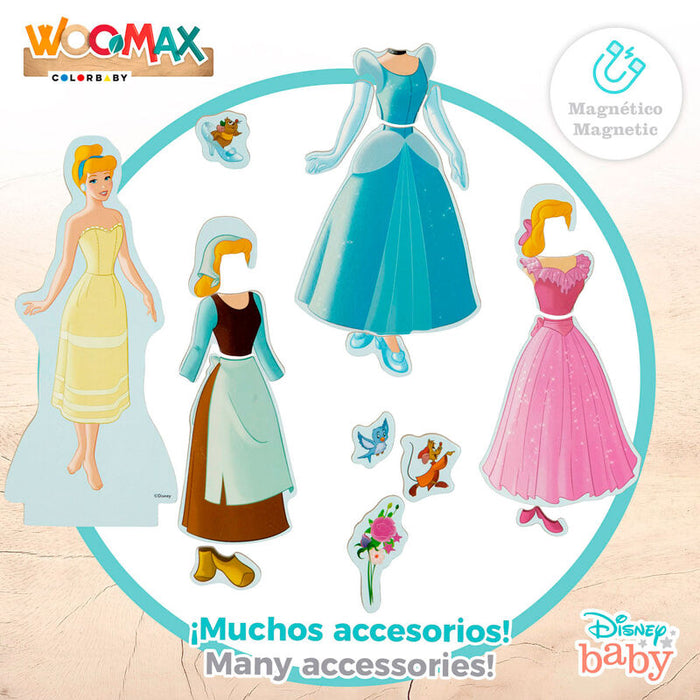 Disney Cinderella dresses wooden magnetic set-3