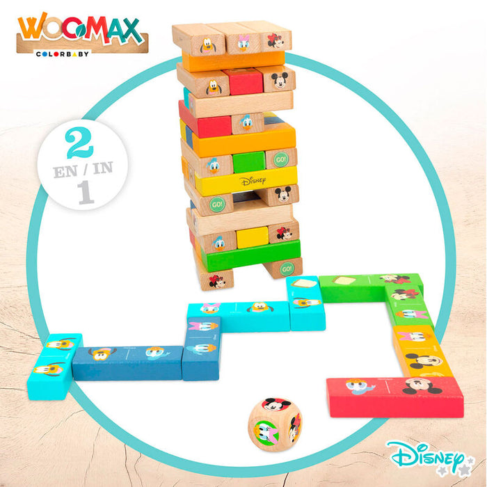 Disney blocks tower + domino wooden set-3