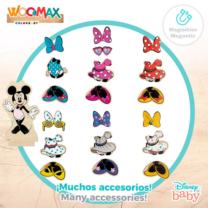 Disney Minnie dresses wooden magnetic set-4