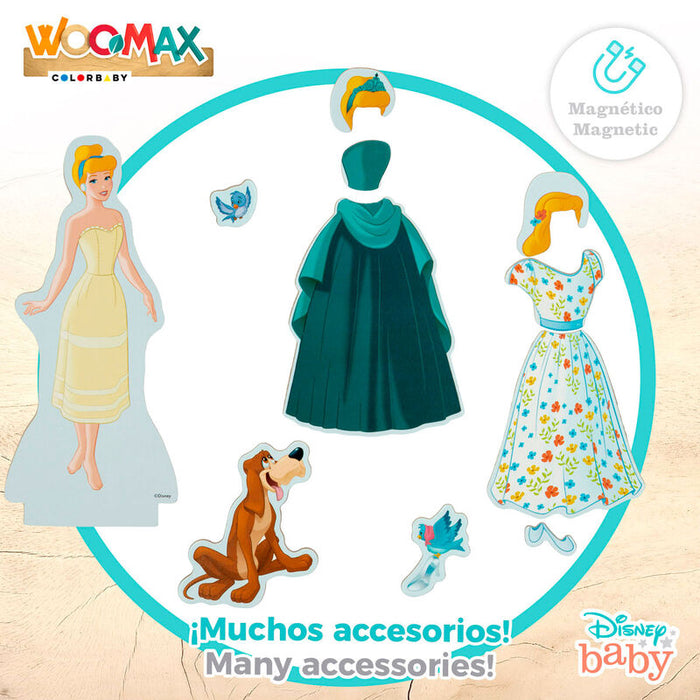Disney Cinderella dresses wooden magnetic set-4
