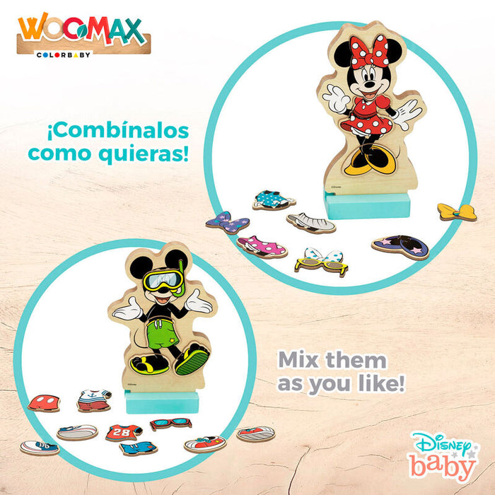 Disney Minnie dresses wooden magnetic set-5
