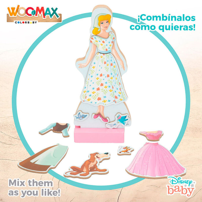 Disney Cinderella dresses wooden magnetic set-5