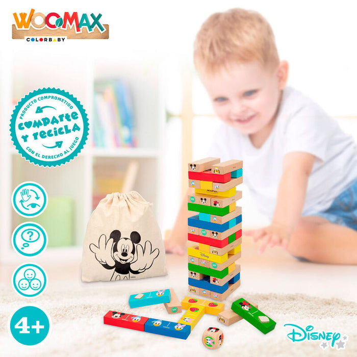 Disney blocks tower + domino wooden set-5