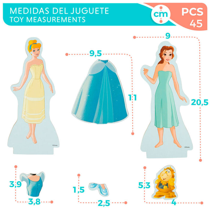 Disney Princess dresses wooden magnetic set-6