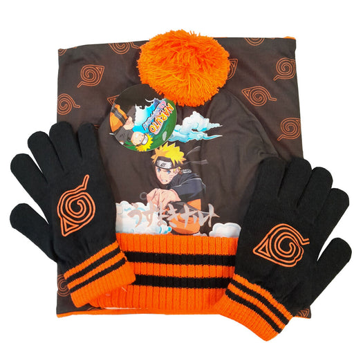 Naruto snood, hat and gloves set-0