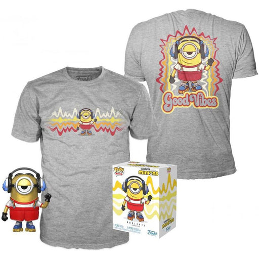 Set figure POP & Tee Minions Roller Skating Stuart Metallic Exclusive-0