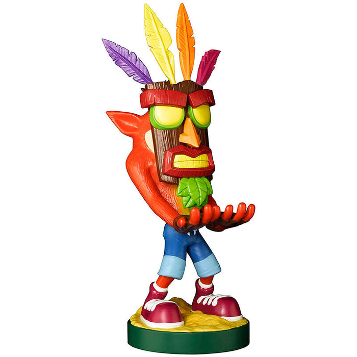 Crash Bandicoot Aku Aku figure clamping bracket Cable guy 20cm-3