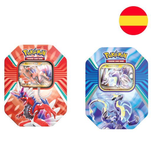 Spanish Pokemon Miraidon EX Koraidon EX tin trading card game-1