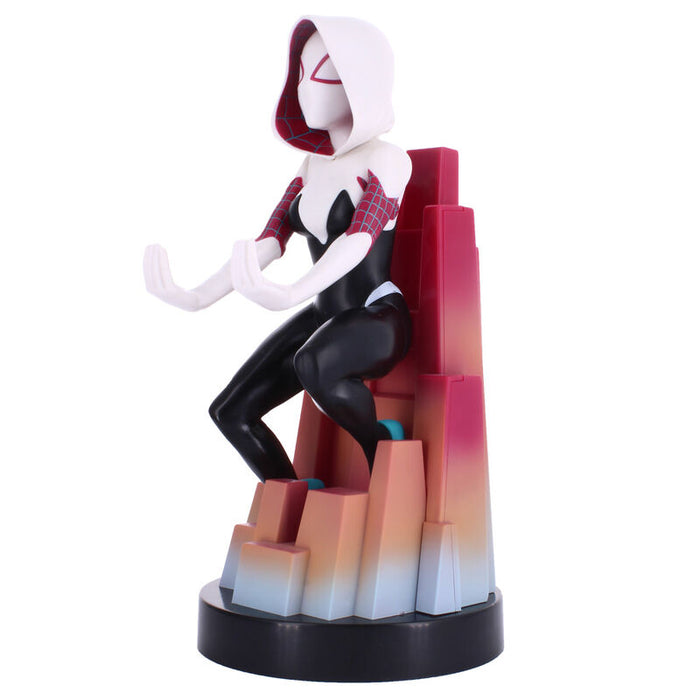 Marvel Spiderman Spider Gwen figure clamping bracket Cable guy 20cm-3