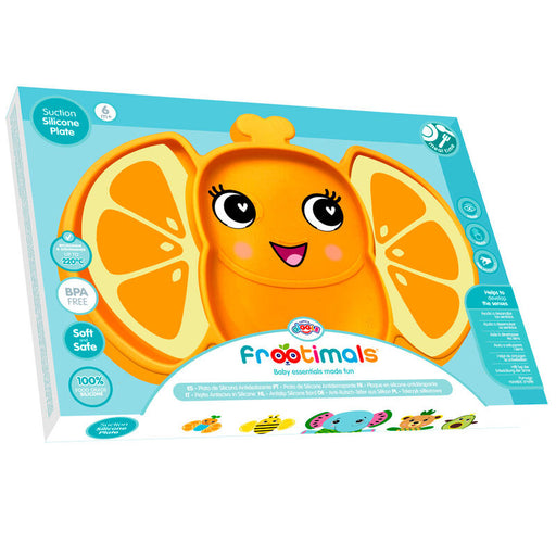 Frootimals Orangiefly anti-slip silicone plate-1